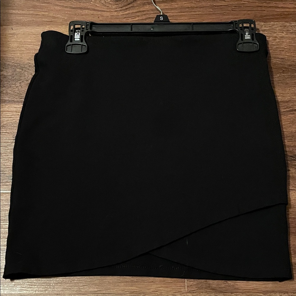 Talula Black Mini Wrap-Front Skirt
